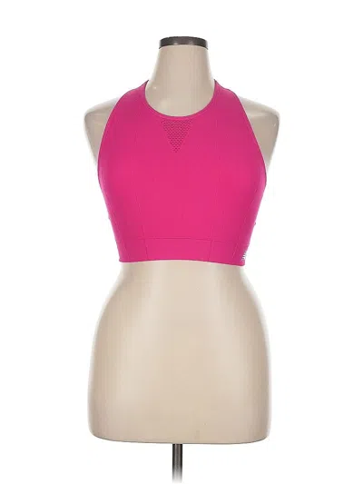 Pre-owned New Balance Tank Top Pink Halter Neckline Tops