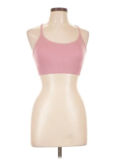 Pre-owned New Balance Tank Top Pink Halter Neckline Tops