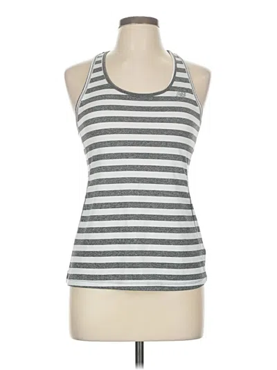 Pre-owned New Balance Tank Top Silver Halter Neckline Tops