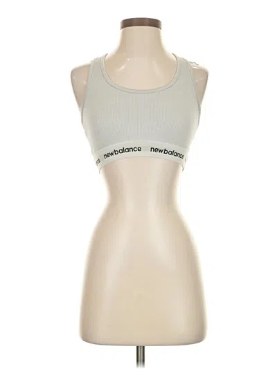 Pre-owned New Balance Tank Top Silver Strapless Neckline Tops