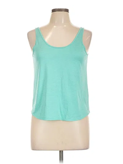 Pre-owned New Balance Tank Top Teal Halter Neckline Tops
