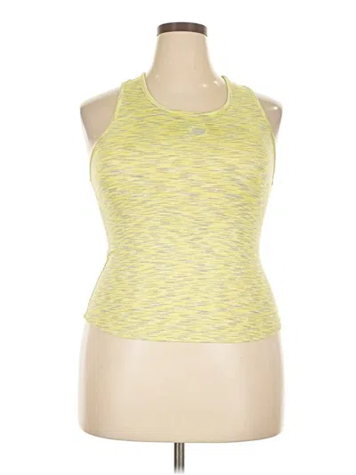 Pre-owned New Balance Tank Top Yellow Halter Neckline Tops