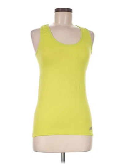 Pre-owned New Balance Tank Top Yellow Scoop Neck Tops
