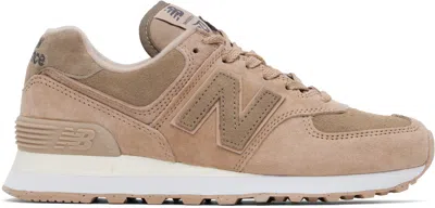 New Balance Taupe 574 Sneakers In Flat Taupe/mushroom