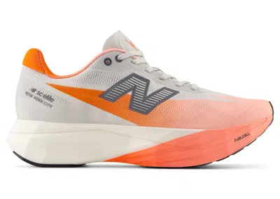 Pre-owned New Balance Tcs Fuelcell Supercomp Elite V5 Nyc Marathon (women's) Sneakers In Grapefruit/grey Matter/poppy