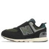 New Balance (td)  574 Hook & Loop 'black Kombu Green'