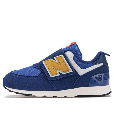 New Balance (td)  574 Hook & Loop 'orbit Blue' In Black
