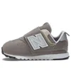 New Balance (td)  574 New-b Hook & Loop 'rain Cloud Silver Metallic'