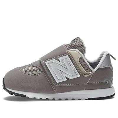New Balance (td)  574 New-b Hook & Loop 'rain Cloud Silver Metallic'
