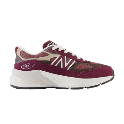 Pre-owned New Balance Teddy Santis X 990v6 Big Kid 'burgundy Tan' | Red | Kid's Size 5.5