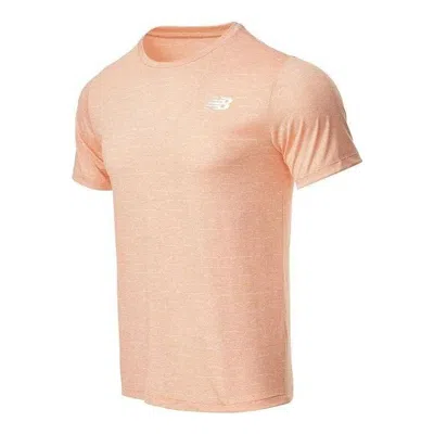 New Balance Tenacity Heather Tech T-shirt 'pink' In Orange
