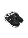 New Balance Touch-strap Logo-patch Sneakers In Black