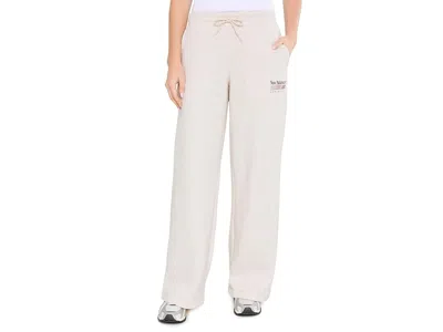 New Balance Trackside Fleece Pants Women's Clothing Linen Heather: Md, Cotton/polyester In Gray