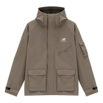 New Balance Trend Hooded Jacket 'brown' In Gray