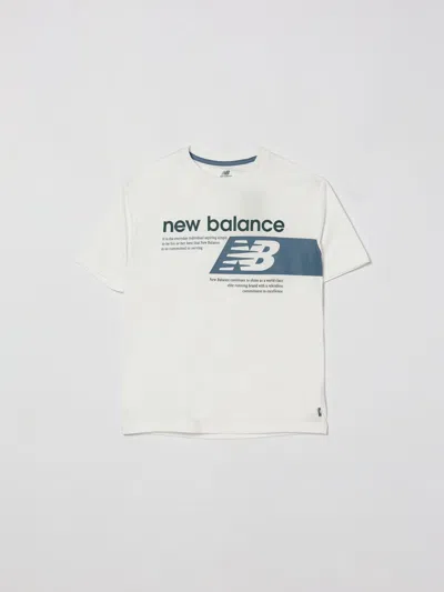 New Balance T-shirt Kids In White