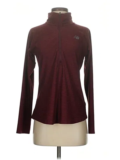 Pre-owned New Balance Turtleneck Sweater In Burgundy