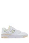 New Balance Leather Sneakers 550 Perforated Toe Rubber Sole In White
