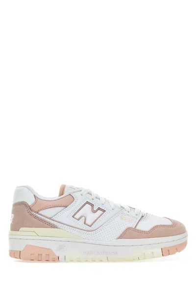 New Balance Two-tone Leather 550 Sneakers In Whitepink