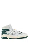 New Balance Padded Collar Leather Sneakers In Whitepetrol