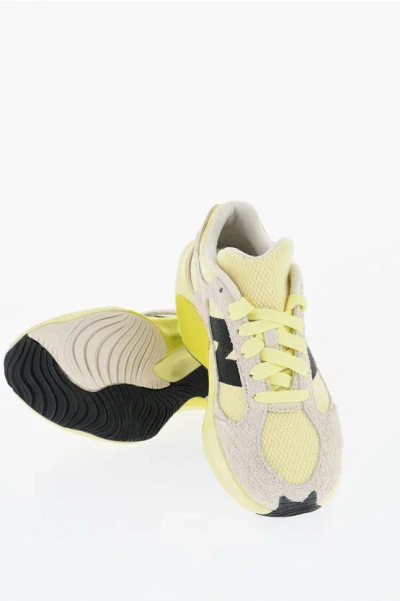 New Balance Two-tone Low-top Sneakers With Contrast Monogram In Gray