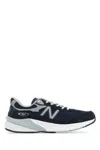 New Balance Printed Suede Mesh Sneakers With Cushioned Sole