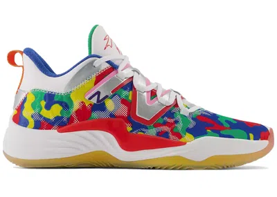 Pre-owned New Balance Two Wxy V3 Nba 2k23 Jamal Murray Sneakers In Optic White/true Yellow/true Red