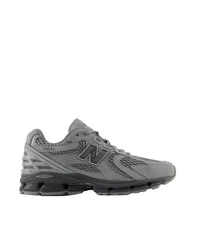 New Balance U195438r Grey Mesh Abzorb Sport Sneakers In Black