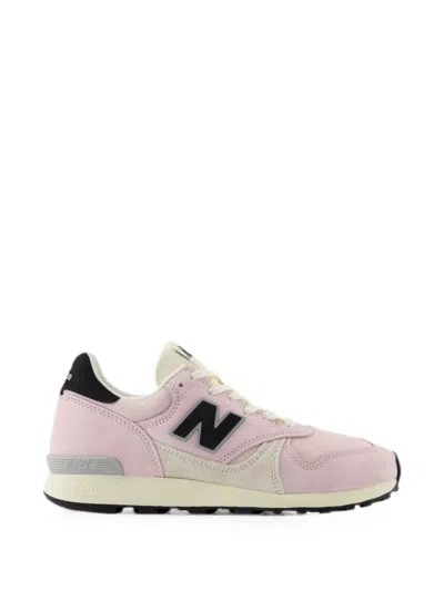 New Balance U475 Suede-panelled Sneakers In Pink