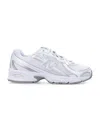 New Balance White Artificial Leather Sneaker In White Silver