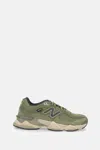 New Balance 9060 Green Sneakers In Cordura And Suede In Green