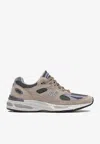 New Balance 991 Beige Suede Blend Sneakers In Neutral