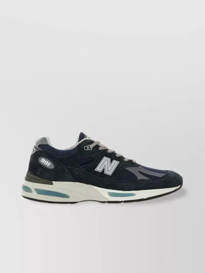 New Balance U991 Sneakers With Suede And Mesh In Black