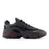 New Balance 1000 Faux Leather And Mesh Sneakers In Grey/purple