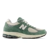 New Balance 2002r Suede Sneakers In Green/beige