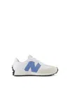 New Balance Unisex 327 Lace Up Running Sneakers - Big Kid In White