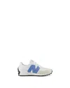 New Balance Unisex 327 Lace Up Running Sneakers - Big Kid In White