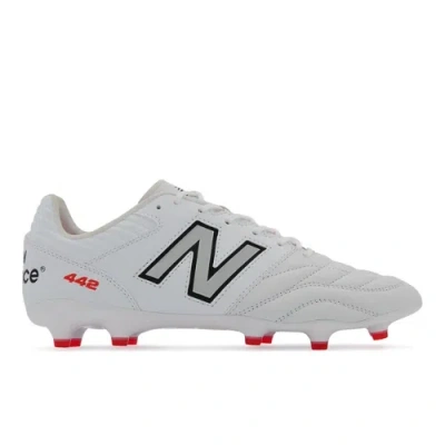 New Balance Unisex 442 Pro Fg V2 Soccer Shoes In White/red/black