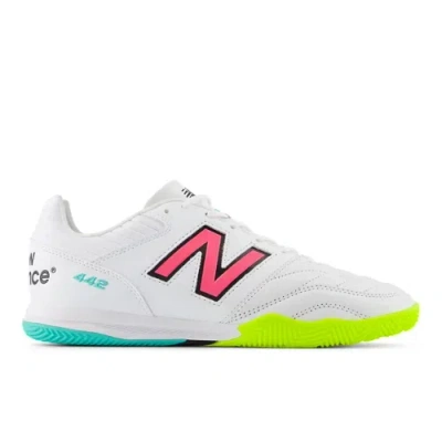 New Balance Unisex 442 Pro In V2 Soccer Shoes In White/yellow/pink