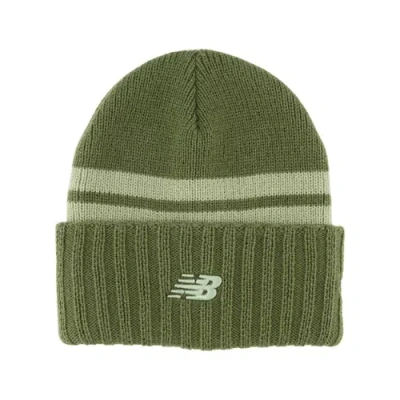 New Balance Unisex '47 Striped Knit Hat In Green