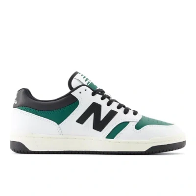 New Balance Unisex 480 Sneakers In White/green/black
