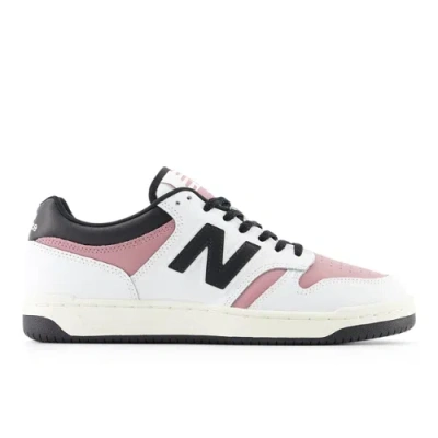 New Balance Unisex 480 Sneakers In White/pink/black