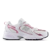 New Balance 530 Sneakers In White With Pink Metallic Details In White/pink/grey