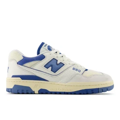 New Balance Unisex 550 Sneakers In White/blue