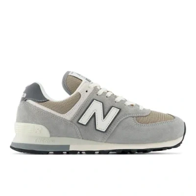 New Balance Unisex 574 In Grey/brown Suede/mesh, Size 10 In Gray