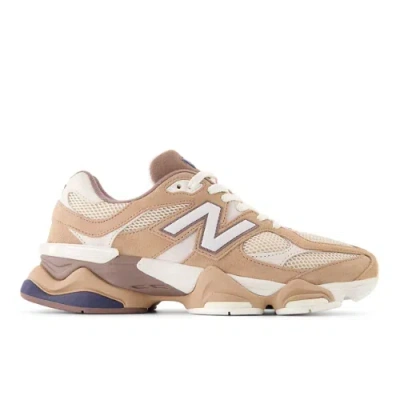 New Balance Unisex 9060 In Braun/beige/blau, Wildleder/mesh, Grösse 44