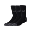New Balance Unisex Active Crew Socks 3 Pack In Black