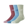 New Balance Unisex Active Crew Socks 3 Pack In Beige/weiss/schwarz, Polyester, Grösse M