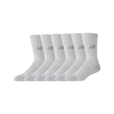 New Balance Unisex Active Crew Socks 6 Pack In Gray