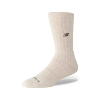 New Balance Unisex Active Heavyweight Waffle Knit Crew 1 Pair Socks 1 Pair In Beige