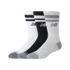 New Balance Unisex Active Lifestyle Striped Crew Socks 3 Pack In Print/pattern/misc